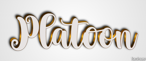 Platoon Text Effect