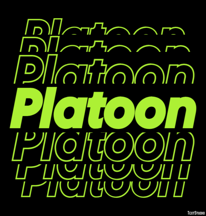 Platoon テキスト効果