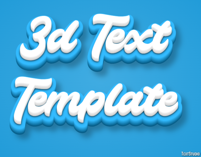 3d Text Template Text Effect