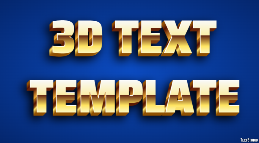 3d Text Template Text Effect
