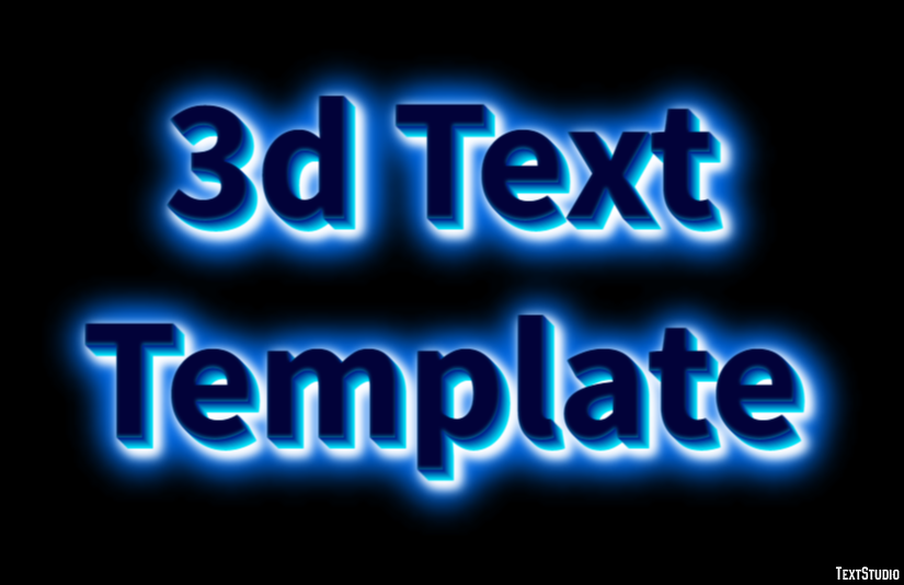 3d Text Template Text Effect