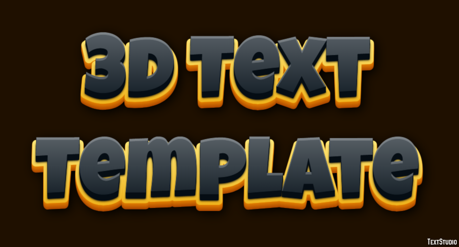 3d Text Template Text Effect