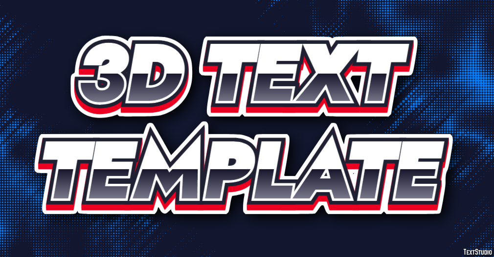 3d Text Template Text Effect