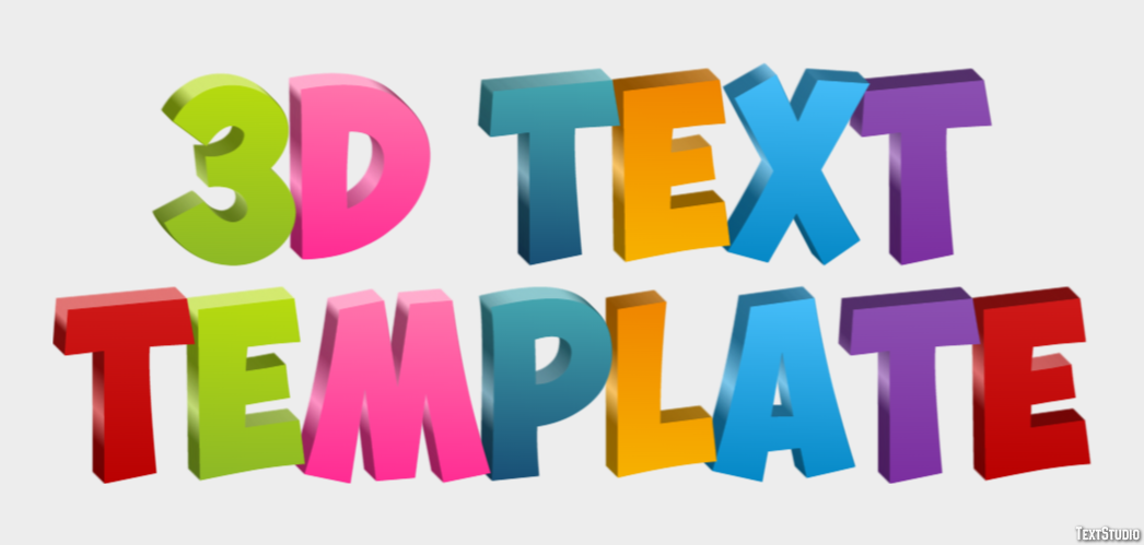3d Text Template Text Effect