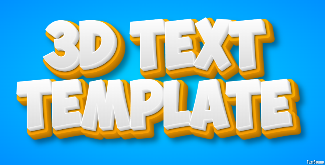 3d Text Template Text Effect