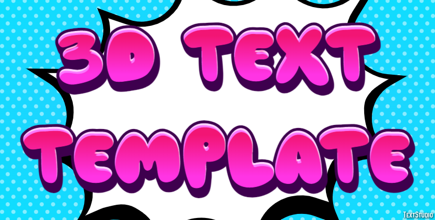 3d Text Template Text Effect
