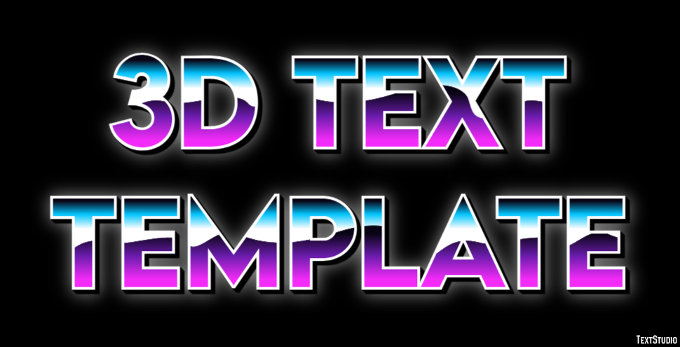 3d Text Template Text Effect