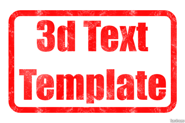 3d Text Template Text Effect