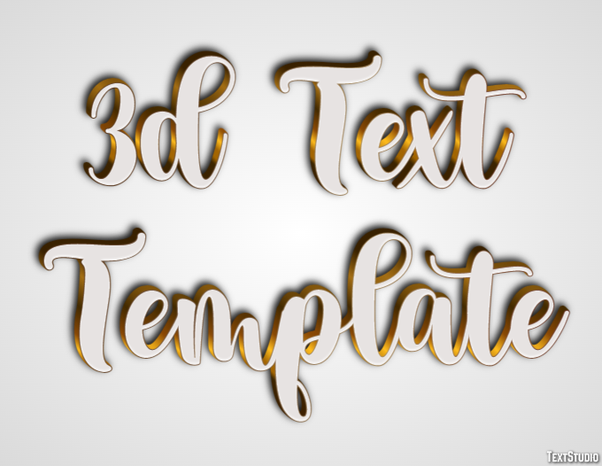3d Text Template Text Effect