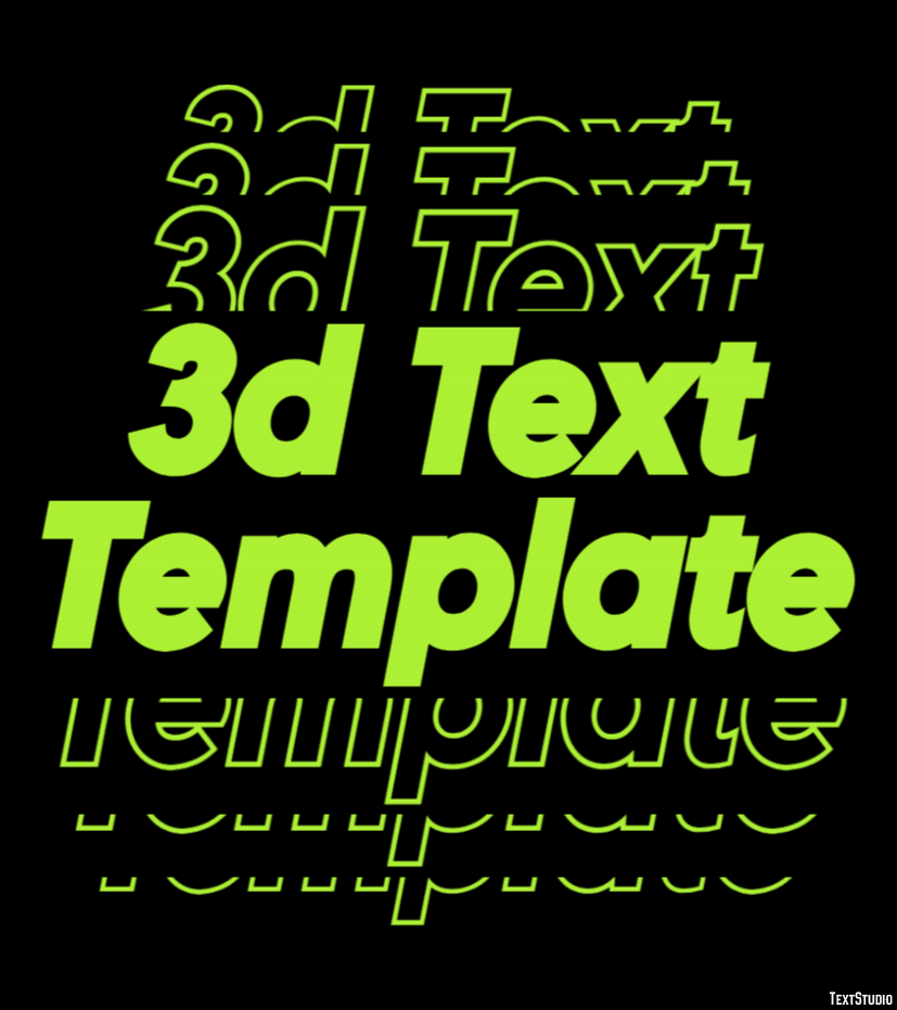 3d Text Template Text Effect