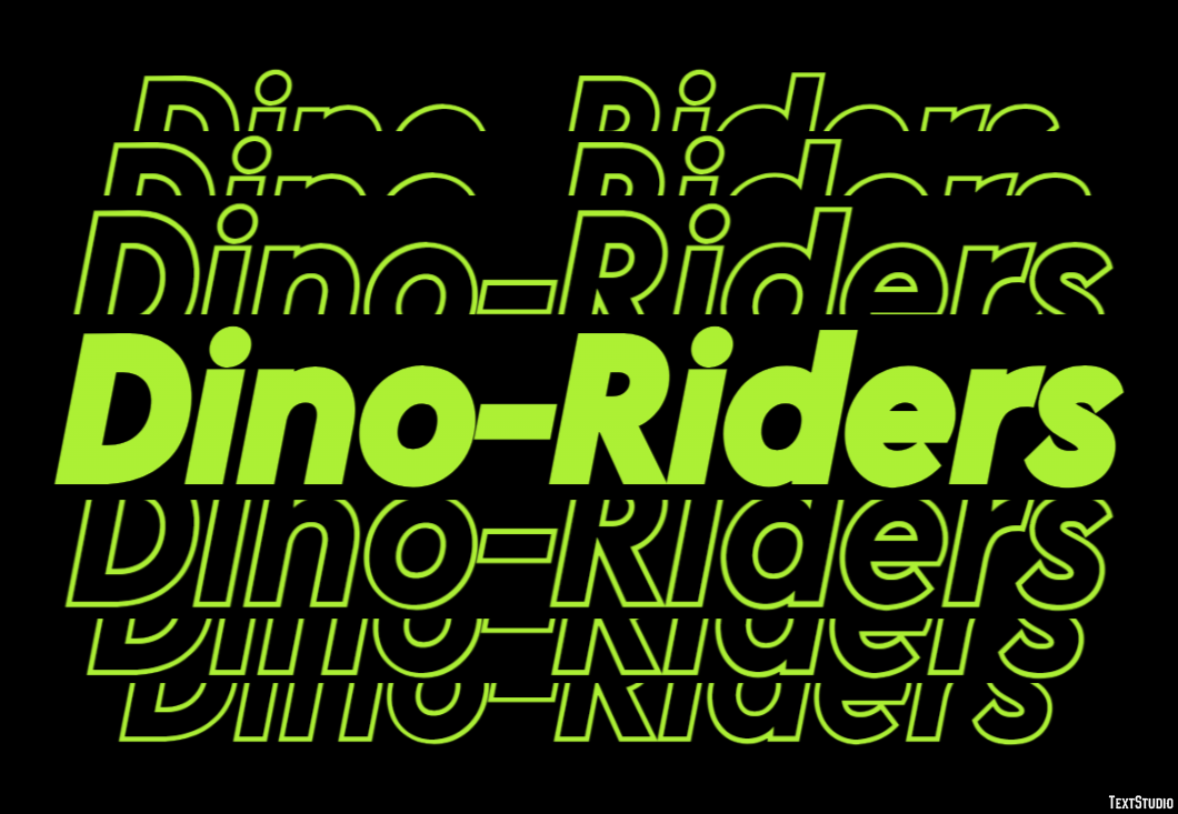 Dino-Riders Text Effect