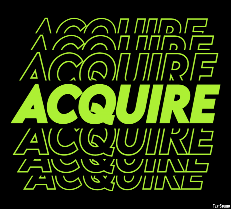 Acquire Text Effect