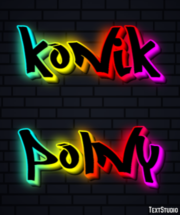 Konik polny Efekt tekstowy