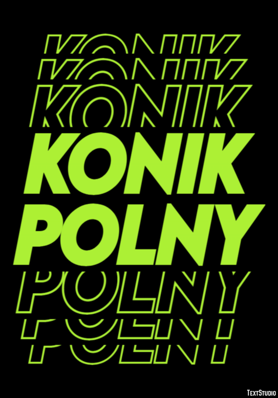 Konik polny Efekt tekstowy