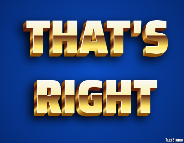 That's right Text Effect