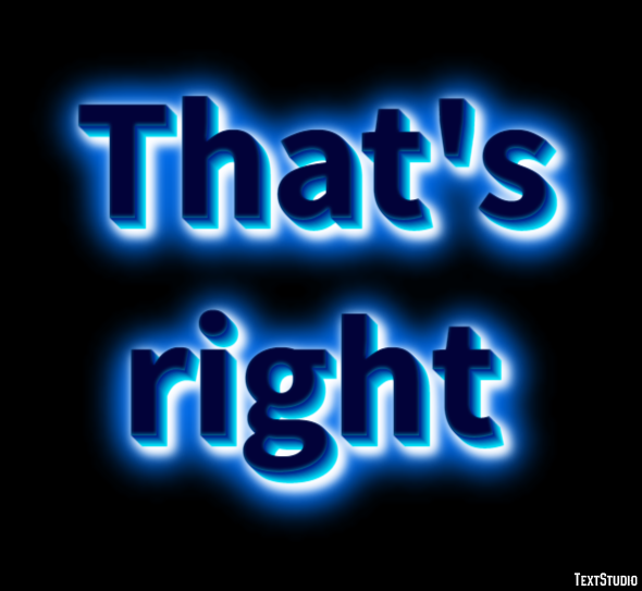 That's right Text Effect