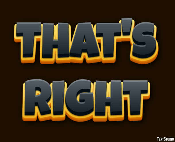 That's right Text Effect