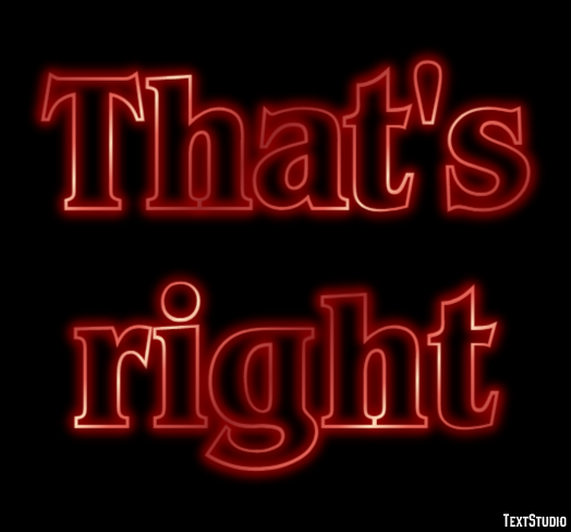 That's right Text Effect