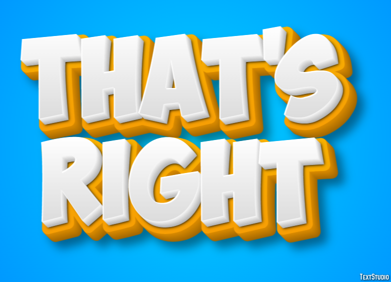 That's right Text Effect