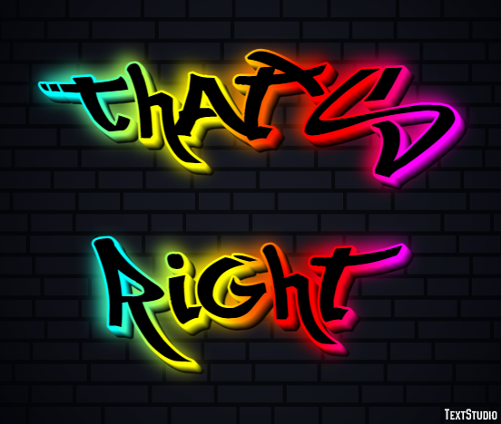 That's right Text Effect