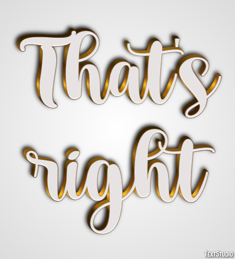 That's right Text Effect