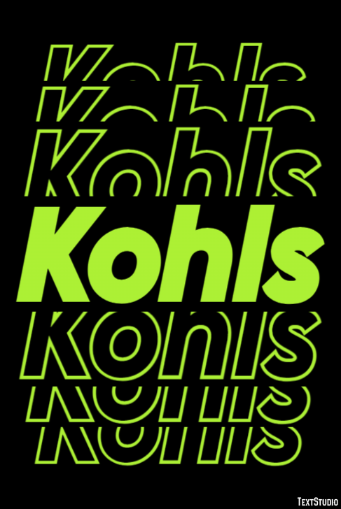 Kohls Tekst Effect