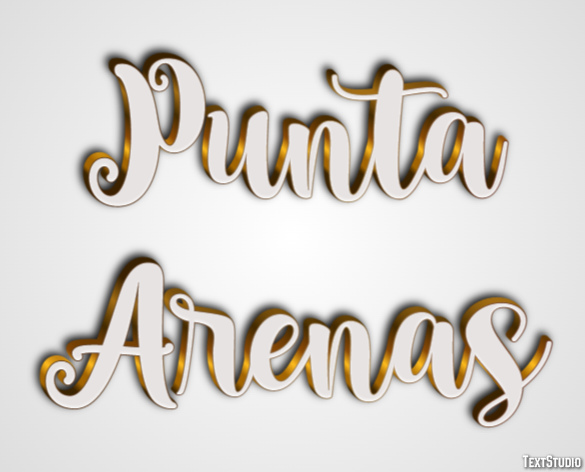 Punta Arenas Efeito de texto