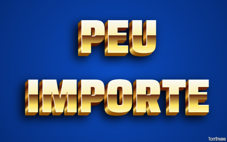 Peu importe Text effect
