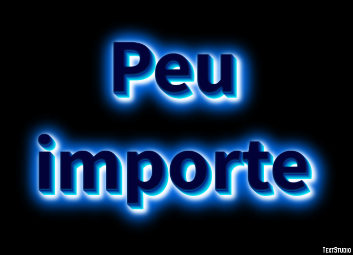 Peu importe Text effect
