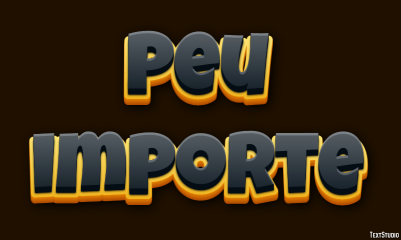 Peu importe Text effect