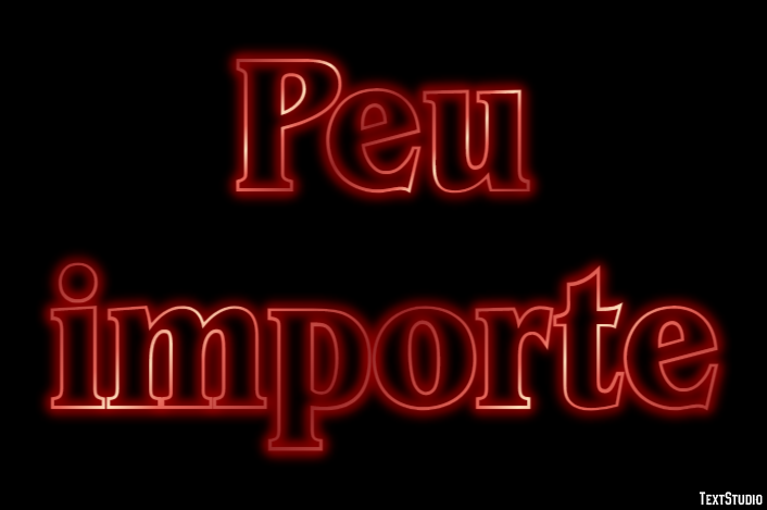 Peu importe Text effect
