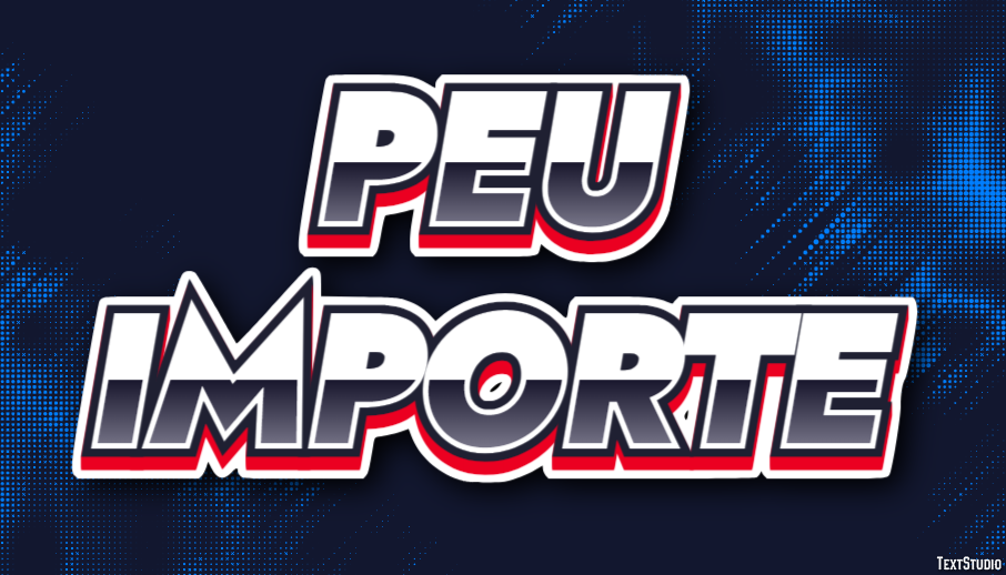 Peu importe Text effect