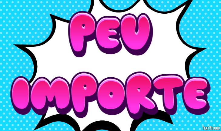 Peu importe Text effect