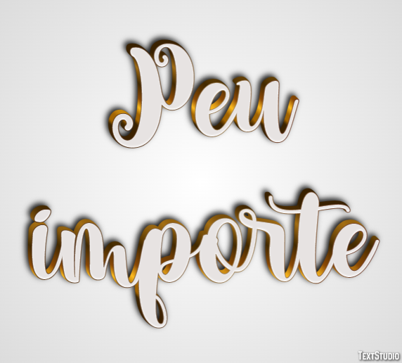 Peu importe Text effect