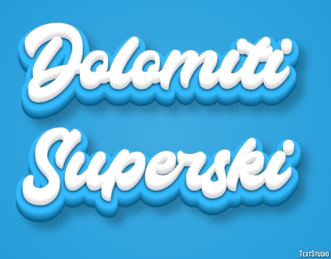 Dolomiti Superski Efekt tekstowy