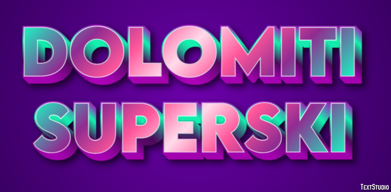 Dolomiti Superski Efekt tekstowy
