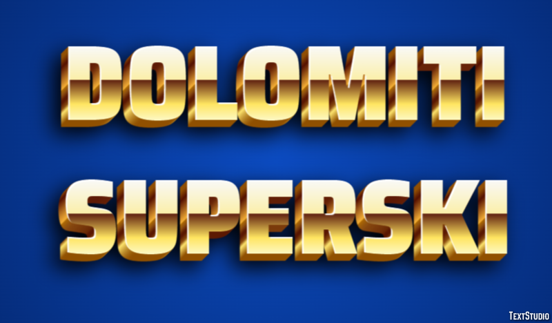 Dolomiti Superski Efekt tekstowy