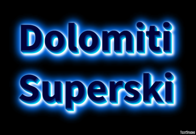 Dolomiti Superski Effetto testo