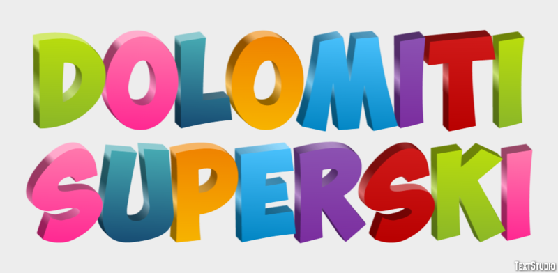 Dolomiti Superski Effet de Texte