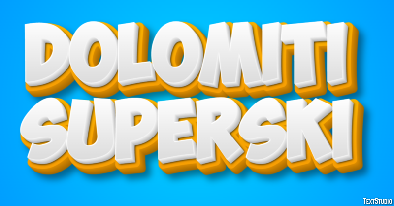 Dolomiti Superski Эффект текста