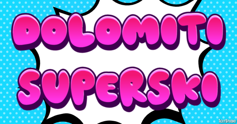 Dolomiti Superski Efekt tekstowy