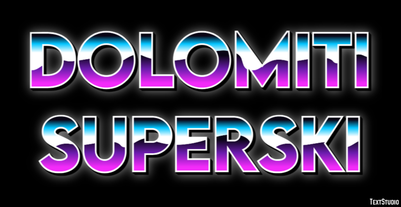 Dolomiti Superski Efekt tekstowy