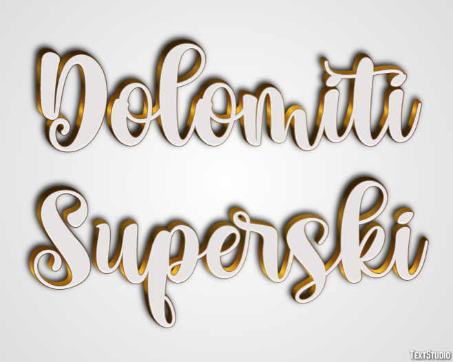 Dolomiti Superski Эффект текста