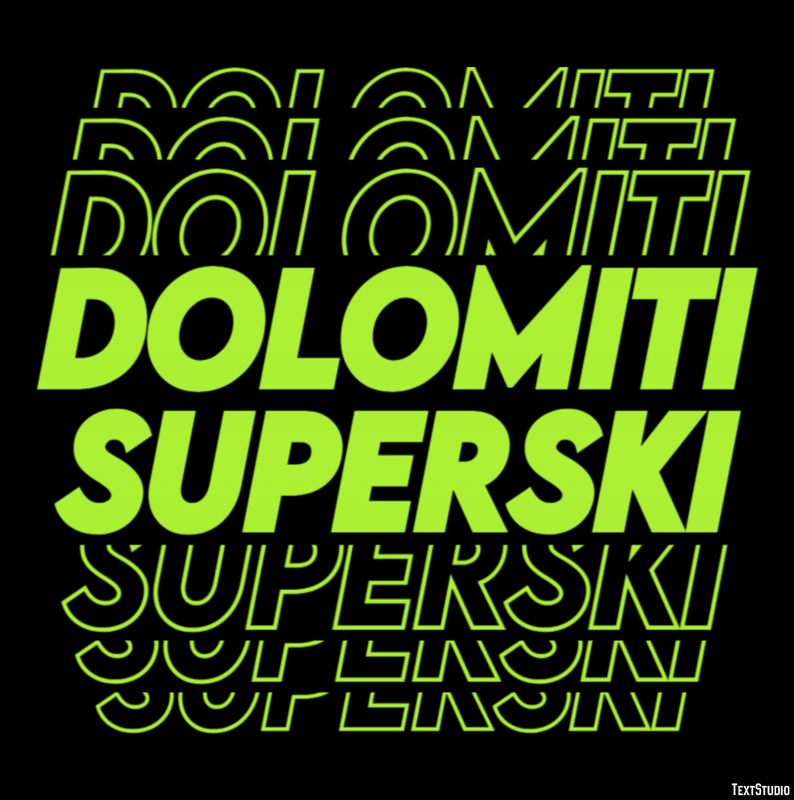 Dolomiti Superski Efekt tekstowy