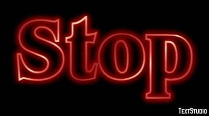 Stop Text Effect
