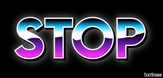 Stop Text Effect