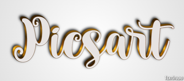 Picsart Efeito de texto