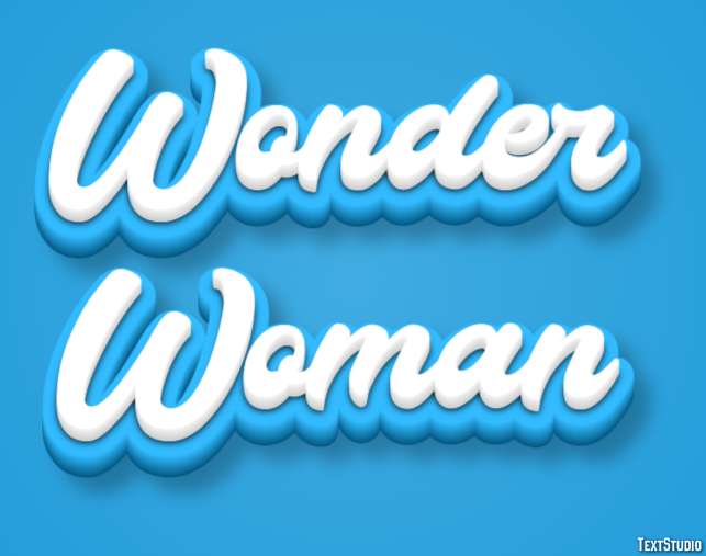 Wonder Woman Effet de Texte