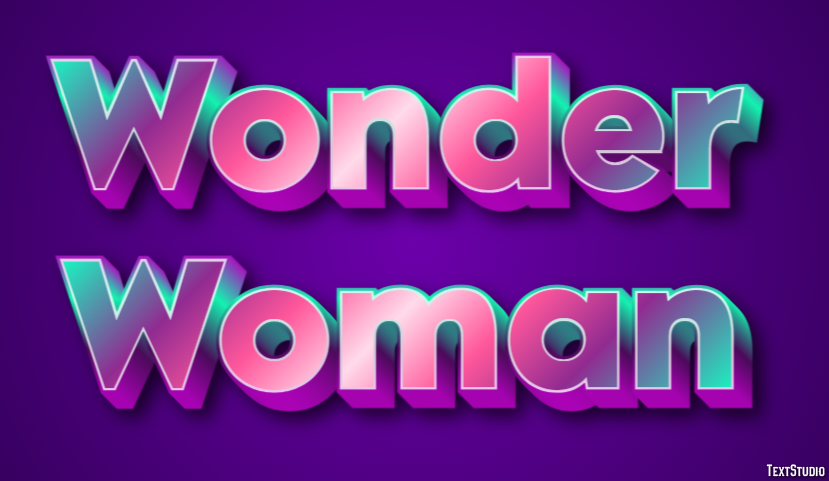 Wonder Woman Effetto testo