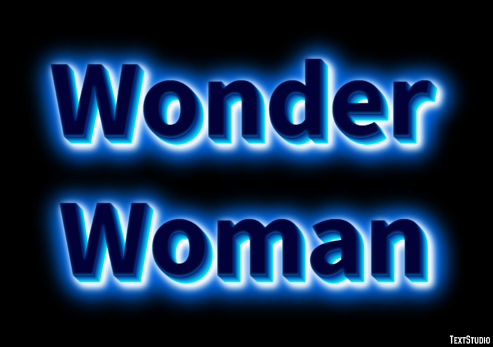 Wonder Woman Effet de Texte